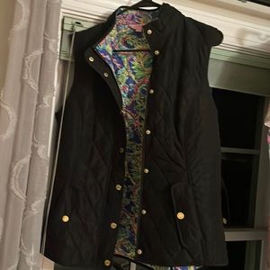 Lilly Pulitzer Large Black Vest
